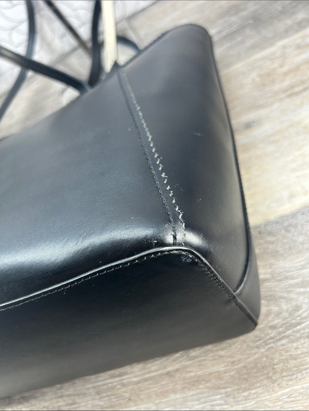 2350 kate spade New York Black Leather Tote Bag 265752350 - Picture 11 of 12